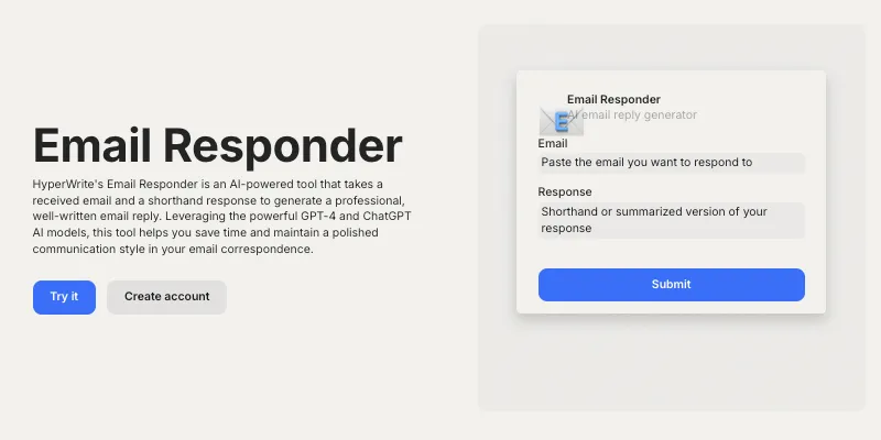 HyperWrite AI Review: Email Responder